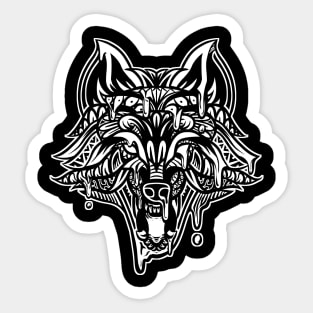 Drippy Wolf Sticker